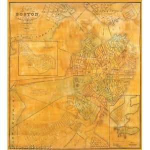BOSTON,CHARLESTOWN & CAMBRIDGE MASSACHUSETTS (MA) PLAN MAP BY GEORGE G 