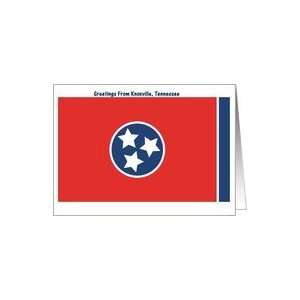  Tennessee   City of Knoxville   Flag   Souvenir Card Card 