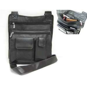 Messenger Bag Leather  Black  KP026