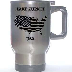  US Flag   Lake Zurich, Illinois (IL) Stainless Steel Mug 