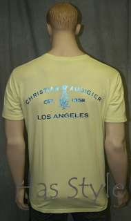 Christian Audigier Cream Blue KING SKULL T Shirt XL VIF  