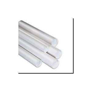  3 x 36 White Mailing Tubes with Caps