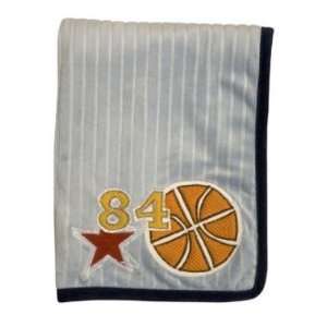  Lambs & Ivy Playoffs Ribbed Velour Blanket: Baby