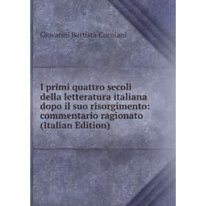   ragionato (Italian Edition) Giovanni Battista Corniani Books