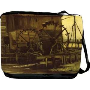  Van Gogh Art Waterwheels Messenger Bag   Book Bag   School 