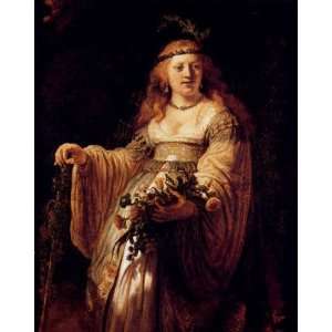  Oil Painting: Flora: Rembrandt van Rijn Hand Painted Art 