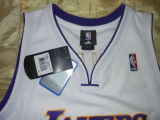   LA Lakers Adidas Authentic White Alternate 3rd Jersey Sz 48 NWT  