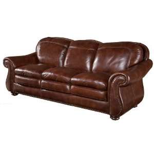  Verona Brown Italian Leather Sofa: Furniture & Decor