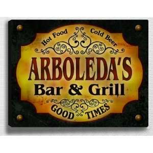  Arboledas Bar & Grill 14 x 11 Collectible Stretched 