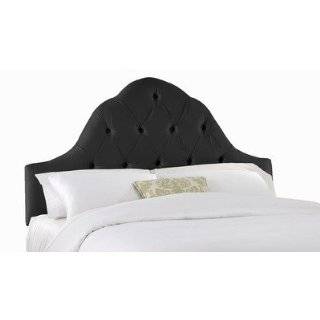 Tufted High Arch Headboard in Black Size Full/Queen