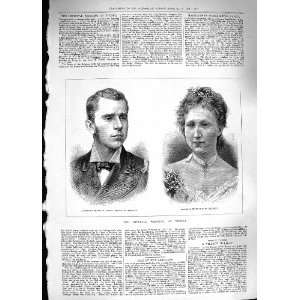  1881 WEDDING VIENNA ARCHDUKE RUDOLPH STEPHANIE BELGIUM 