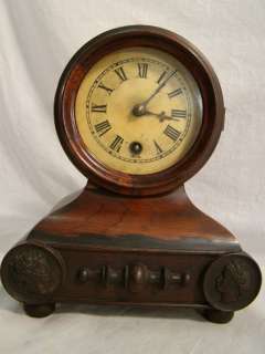 19thC ANTIQUE Wm. L. GILBERT Co. Old VICTORIAN Mantle CLOCK Unique 