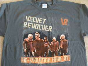 VELVET REVOLVER 2007 Re Evolution Tour T Shirt XL SLASH  