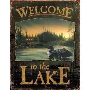  Welcome to the Lake Tin Sign Patio, Lawn & Garden