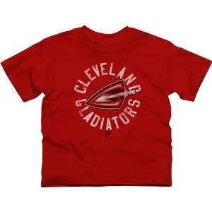 Cleveland Gladiators Youth Sealed T shirt   Red  Sports 