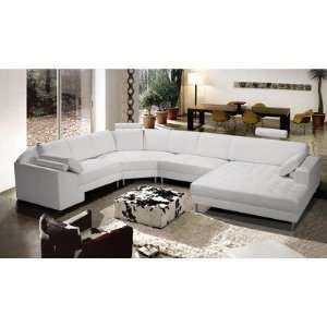 Hokku Designs MF2236 Vacaville Four Piece Leather Sectional Sofa with 
