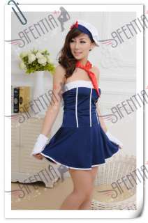 PC Sexy Sailor Costume includes Mini Dress, Removable Collar with 