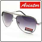 Rhinestone Top Aviator Womens Sunglasses Driving Lens  