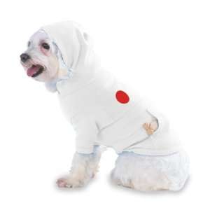 JAPANESE FLAG Hooded (Hoody) T Shirt with pocket for your Dog or Cat 