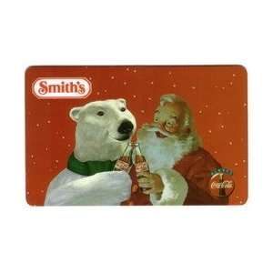   Phone Card 60m Smiths Santa & Polar Bear Toasting With Coke Bottles