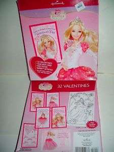 Hallmark Barbie 12 Dancing Princess 128 Valentine Cards  