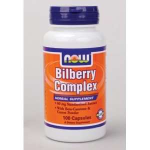  NOW Foods   Bilberry Complex Plus 80 mg 100 caps Health 