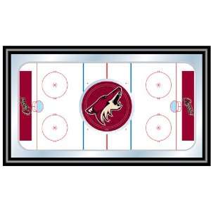   : NHL Phoenix Coyotes Framed Hockey Rink Mirror: Patio, Lawn & Garden