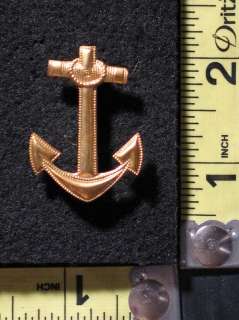 Original WWII Era U.S Navy U.S.N. Anchor Pin / Pinback Marked H.L.R 