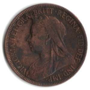  1901 UK Great Britain English Half Penny Coin KM#789 