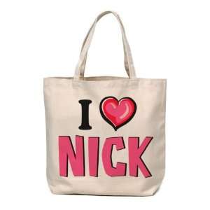  I Love Nick Canvas Tote Bag 