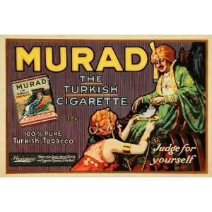  1920 Ad Murad Turkish Cigarette Costume Fashion Tobacco 