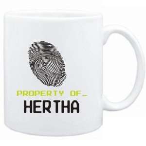  Mug White  Property of _ Hertha   Fingerprint  Female 