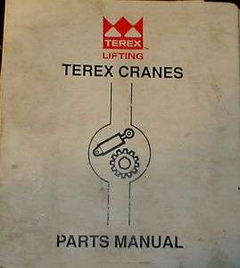 Terex RT500 RT 500 Series Crane Parts Catalog Manual Book  