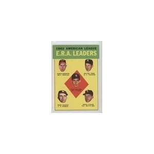  1963 Topps #6   AL ERA Leaders/Hank Aguirre/Robin Roberts 