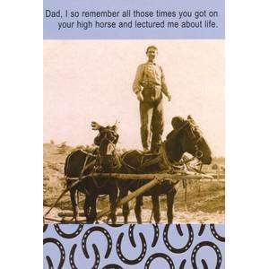 Fathers Day Greeting Card High Horse 