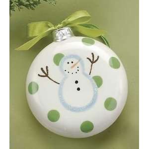  Pack of 12 Snowman Polka Dot Christmas Disk Ornaments For 