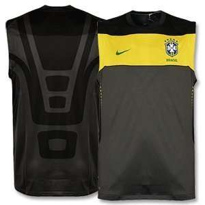  10 11 Brazil Sleeveless Top   Dark Grey/Yellow Sports 