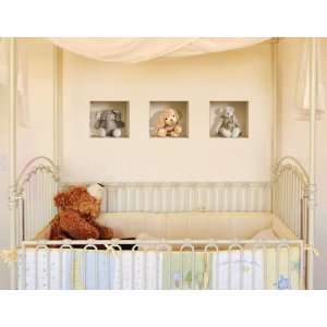  3D Wall Niche Removable Wall Decals: Nursery Stuffed Toys 