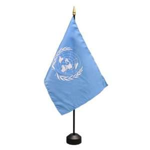  United Nations Flag 8X12 Inch Mounted E Gloss Patio, Lawn 