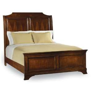  Lindley Park Panel Bed in Deep Brown   King: Home 