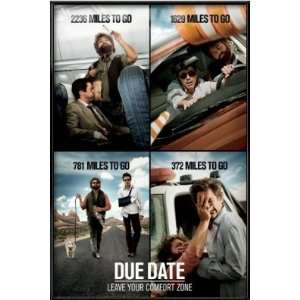 Due Date   Framed Movie Poster (Collage) (Size 24 x 36)
