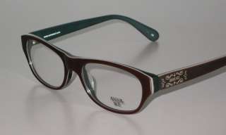 ANNA SUI AS508 Optical WOMEN Eyeglass Frame BROWN GREEN  