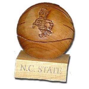   State Wolfpack Laser Engraved Wood Basketball