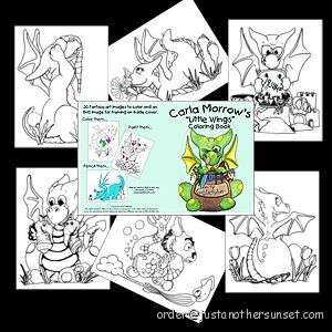 Baby Dragon Little Wings Coloring Book Carla Morrow NEW  