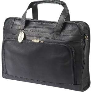 CLAIRECHASE PROFESSIONAL LEATHER LAPTOP BRIEFCASE   Black 844739030590 