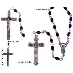  Onyx Beads Rosary From the Holy Land Spiritual Religious 