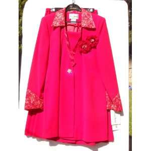  Red/Gold Embellished Skirt Suit   Size 12   $215.99 