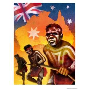 Australia Day Montage Giclee Poster Print, 24x32