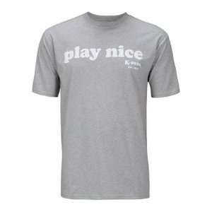  K Swiss Mens Play Nice Tee T Shirt,Grey Heather,L US 