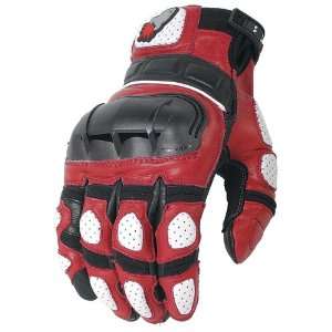 Joe Rocket Supermoto Gloves   Medium/Red/Black: Automotive